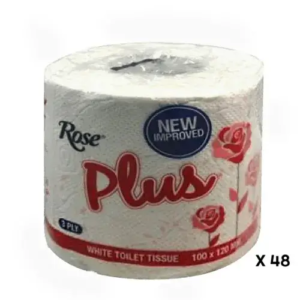 Rose Plus White Toilet Tissue Paper